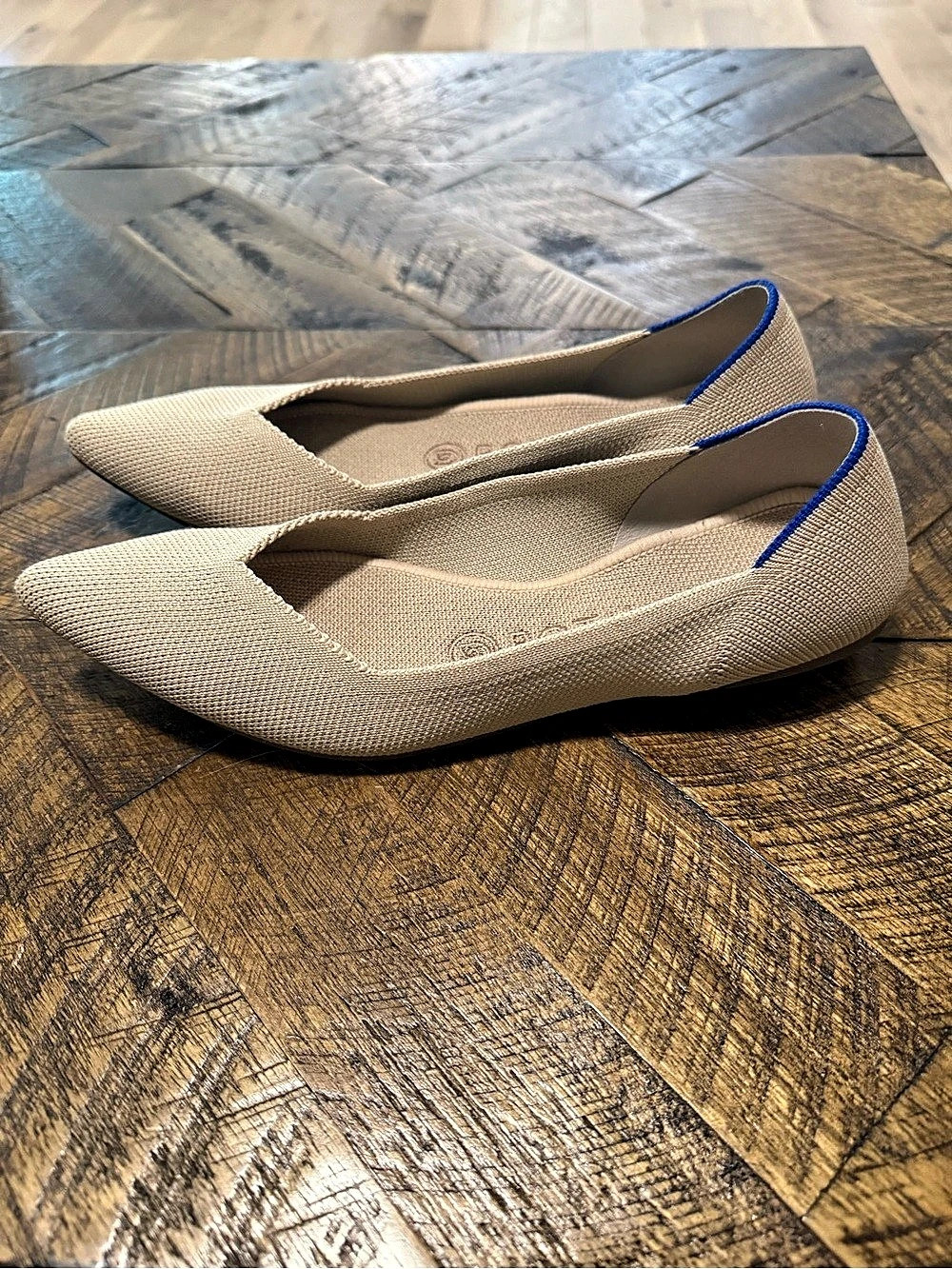 Rothy's The Point Pointed-Toe Flats in Cream - Picture 4 of 6